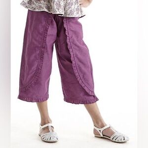 Matilda Jane Purple Linen Fancy Pants With Ruffles Size 4